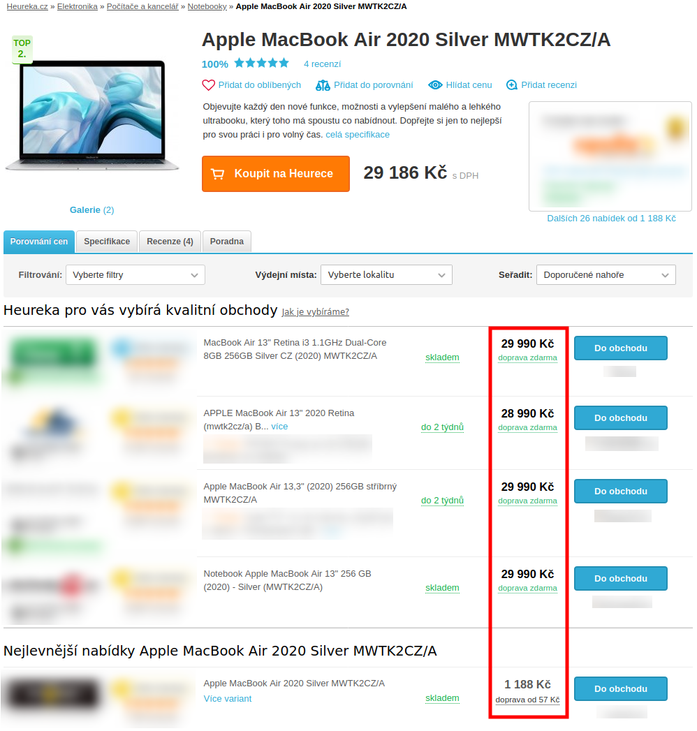 Produktová karta - Apple MacBook Air