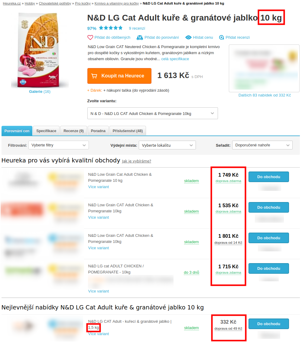 Produktová karta - Krmivo a vitamíny pre mačky